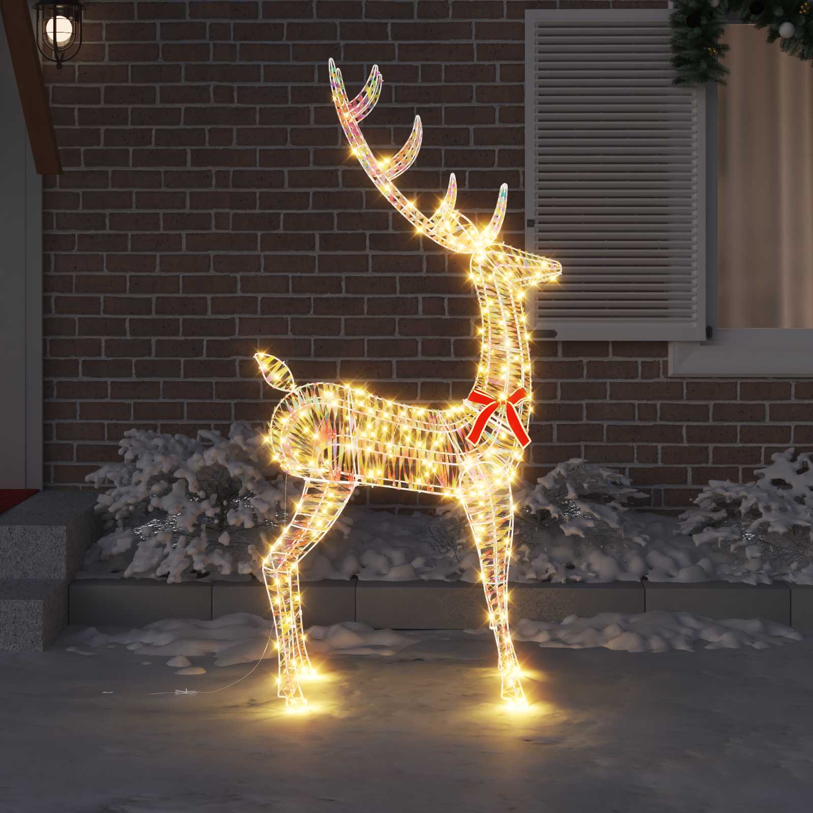 Renna 3D 250 LED Bianco caldo 96 x 40 x 180 cm PET