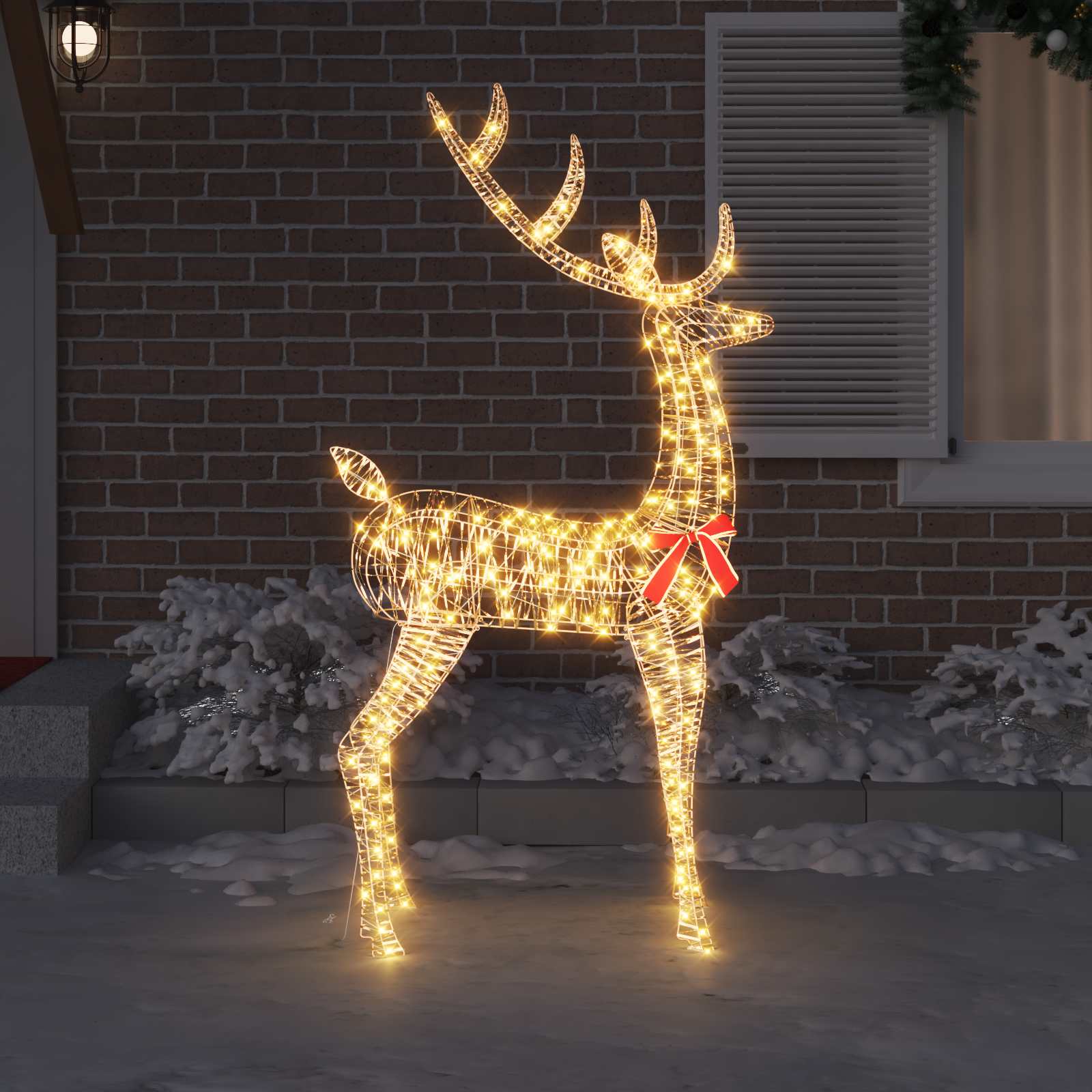 Renna 3D 250 LED Bianco caldo 96 x 40 x 180 cm PET