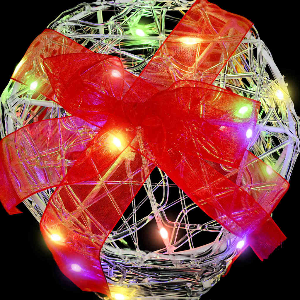 Decorazione Scatola Regalo 3 pz 60 LED colorato 20 x 20 x 21 cm