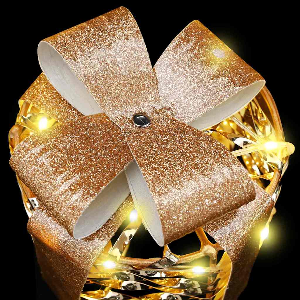 Decorazione Scatola Regalo 3 pz Bianco caldo 20 x 20 x 20 cm