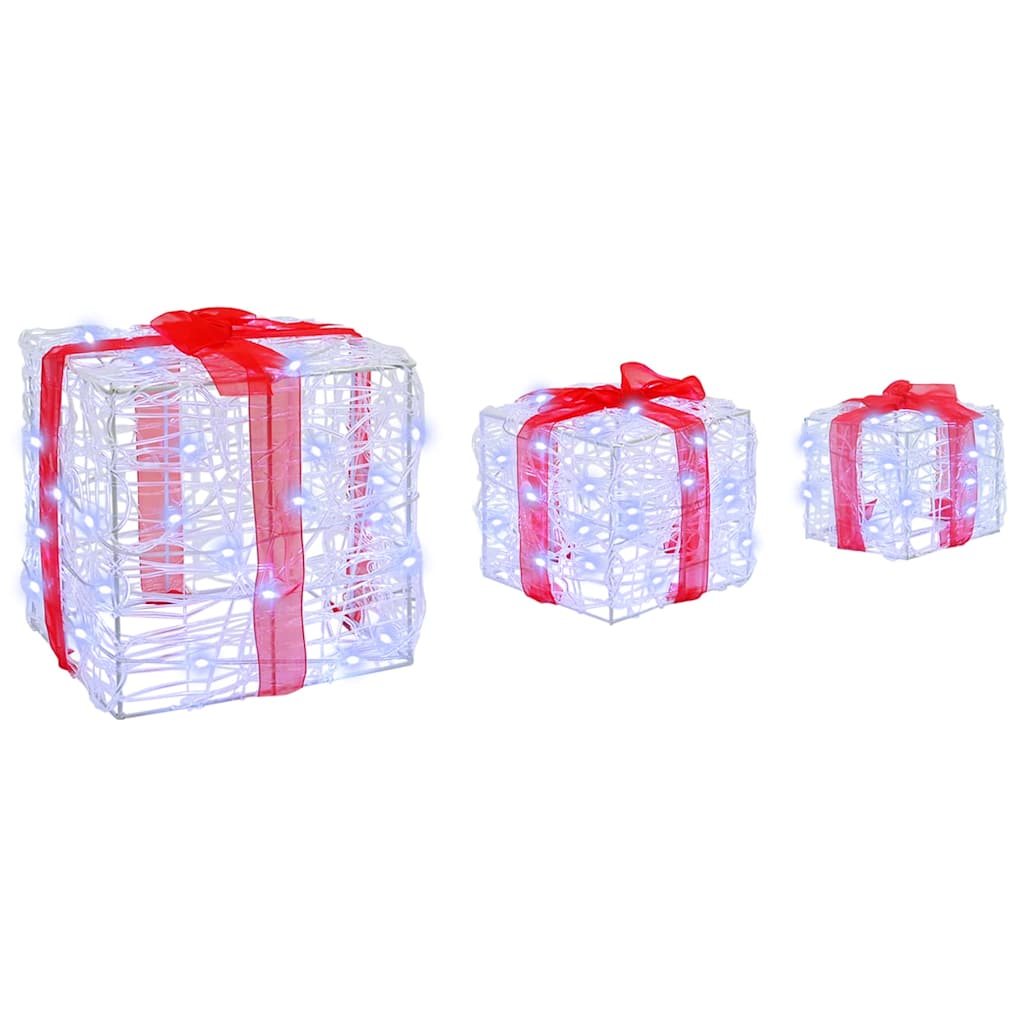Scatola Regalo 3 pz Bianco freddo 20 x 20 x 20 cm Acrilico