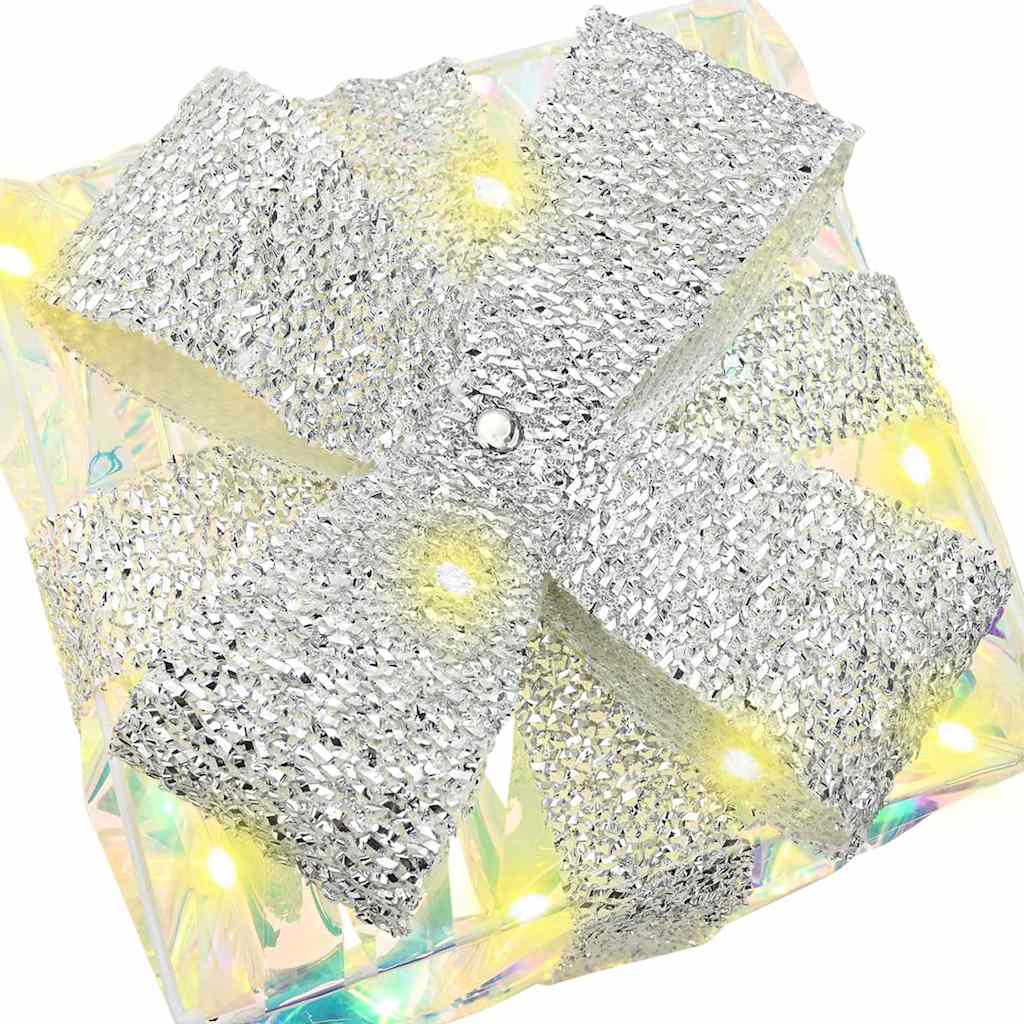 Scatola regalo di Natale illuminata 3 pz 150 LED Bianco caldo