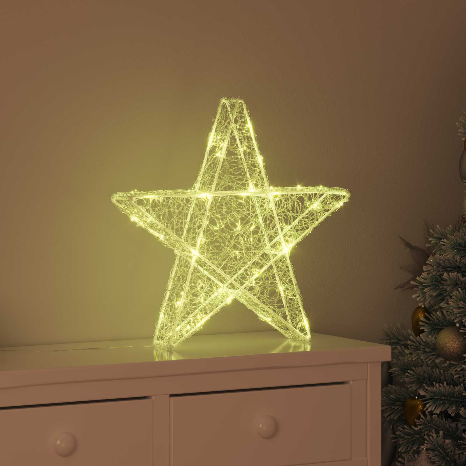 Stella 3D 50 LED Bianco caldo 55 x 53.5 x 10 cm Acrilico