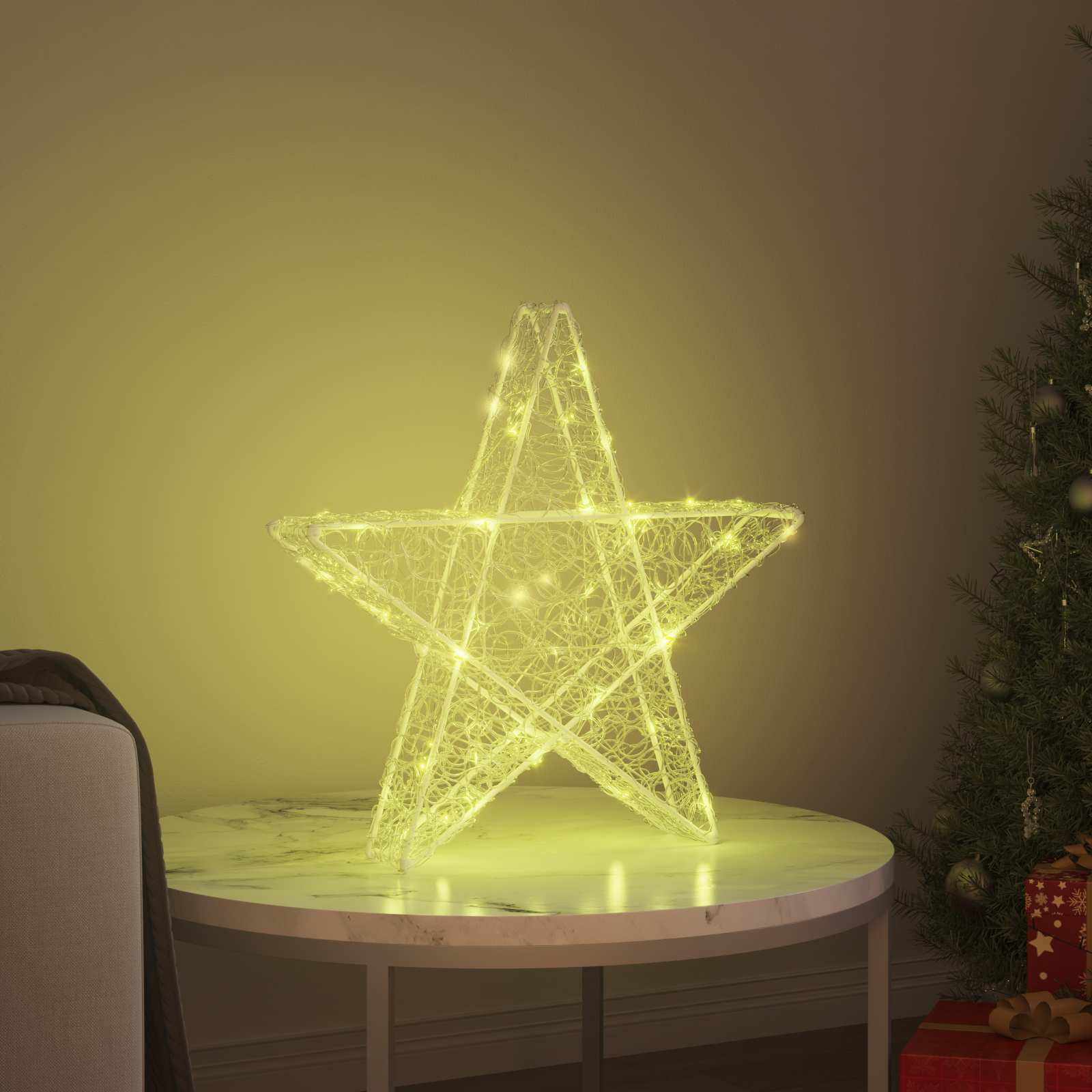 Stella 3D 50 LED Bianco caldo 55 x 53.5 x 10 cm Acrilico
