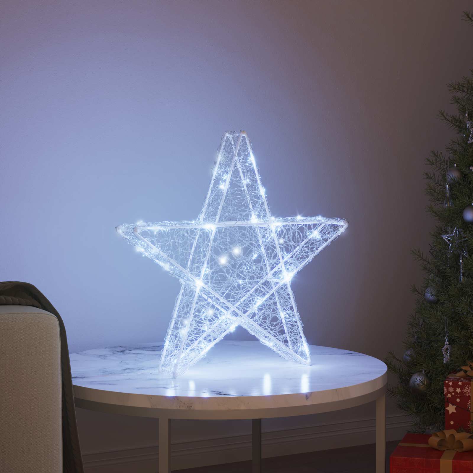 Stella 3D 50 LED Bianco freddo 55 x 53.5 x 10 cm Acrilico