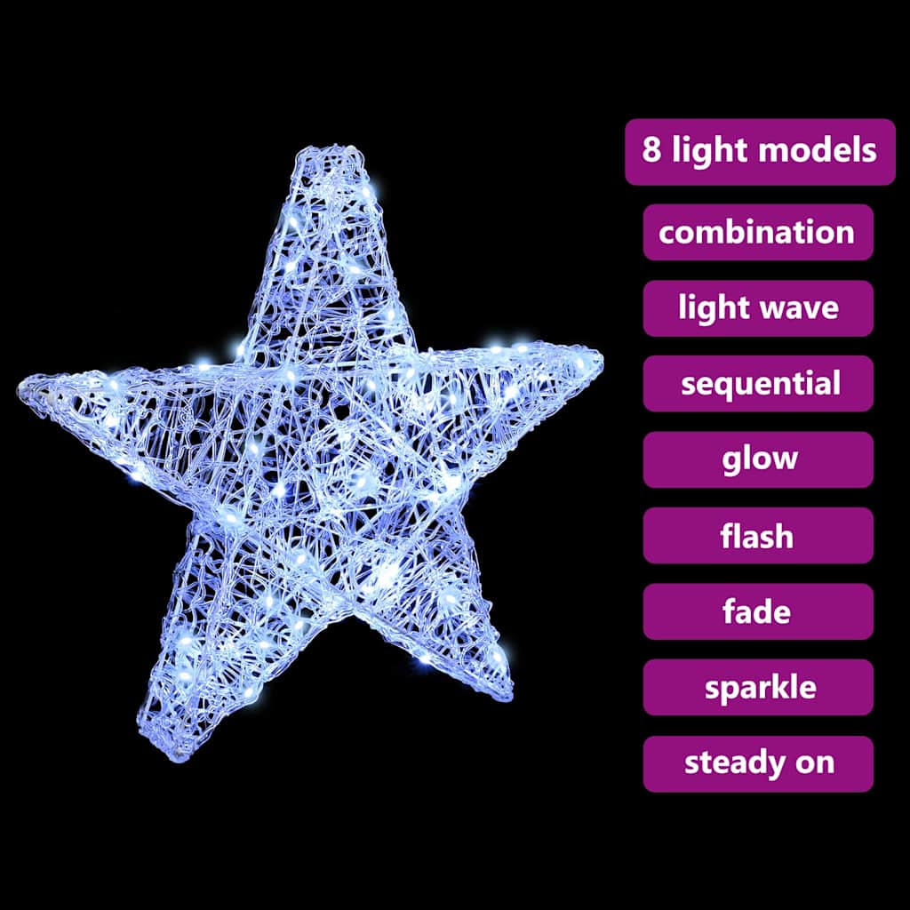 Stella 3D 50 LED Bianco freddo 55 x 53.5 x 10 cm Acrilico