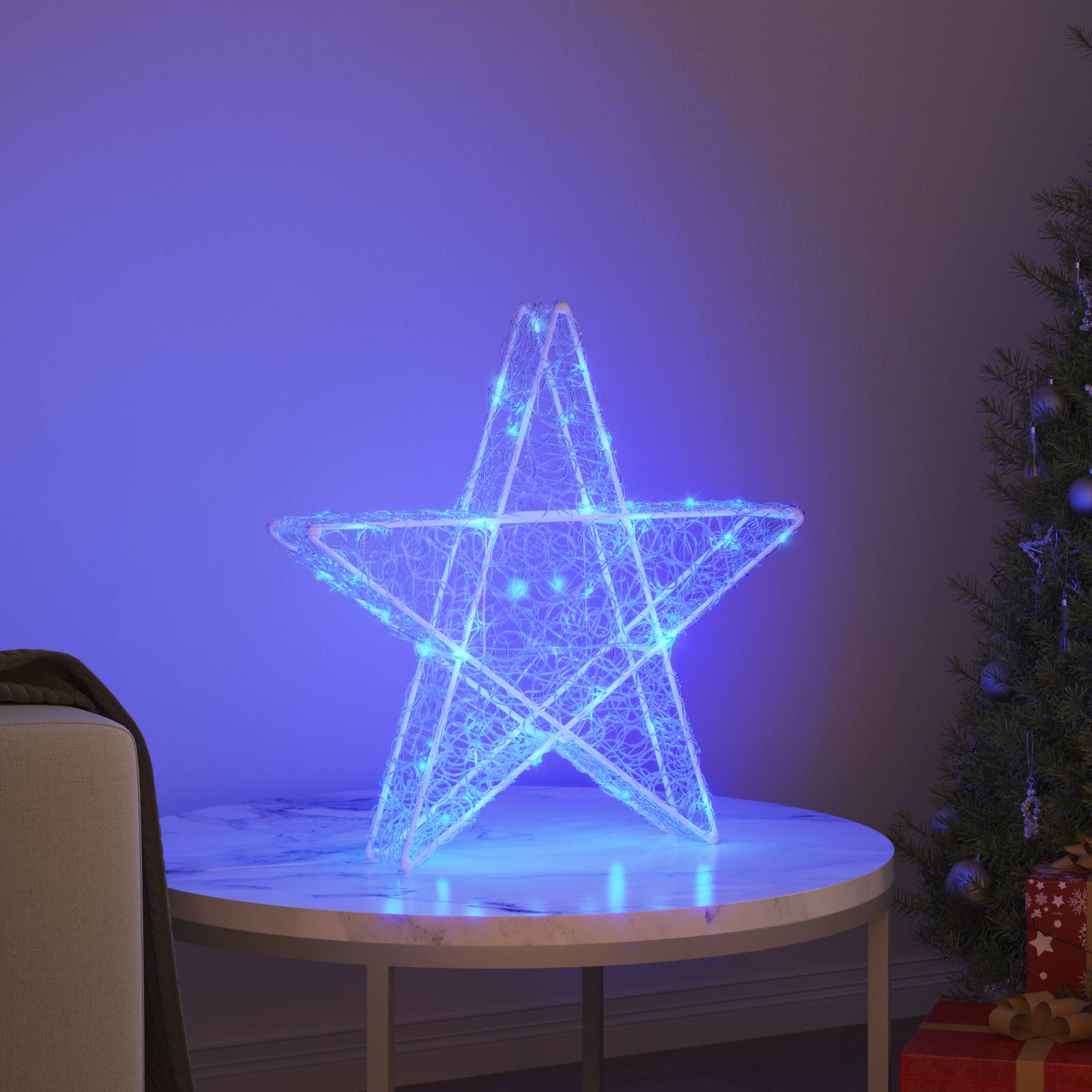 Stella 3D 50 LED Blu 55 x 53.5 x 10 cm Acrilico