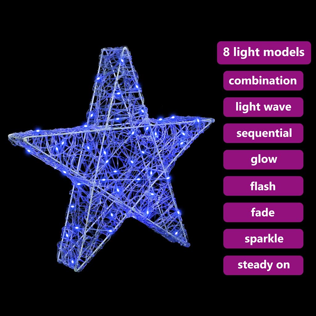 Stella 3D 50 LED Blu 55 x 53.5 x 10 cm Acrilico