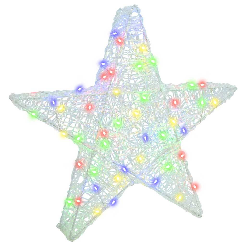 Stella 3D 50 LED Multicolore 55 x 53.5 x 10 cm Acrilico