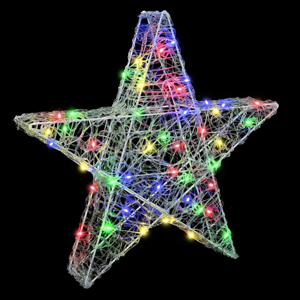 Stella 3D 50 LED Multicolore 55 x 53.5 x 10 cm Acrilico