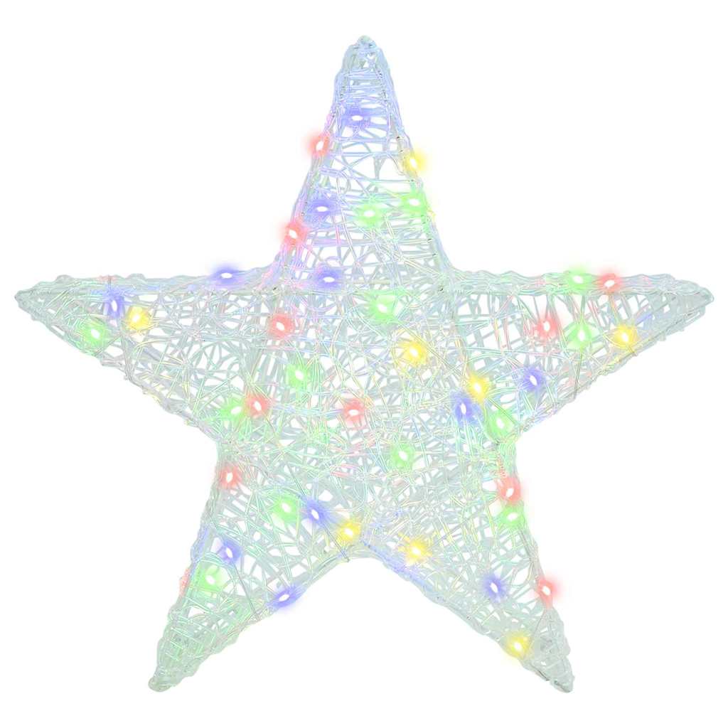 Stella 3D 50 LED Multicolore 55 x 53.5 x 10 cm Acrilico