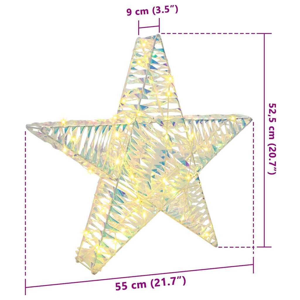 Stella 3D 50 LED Bianco caldo 55 x 52.5 x 9 cm PET