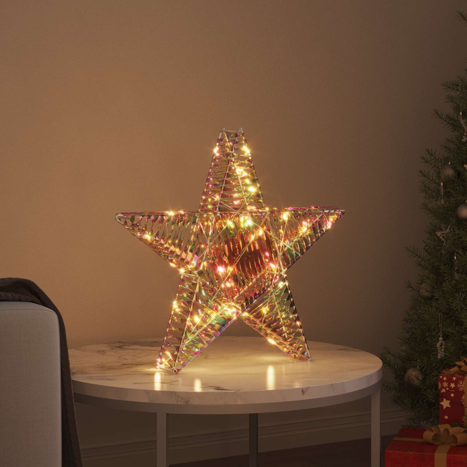 Stella 3D 50 LED Bianco caldo 55 x 52.5 x 9 cm PET