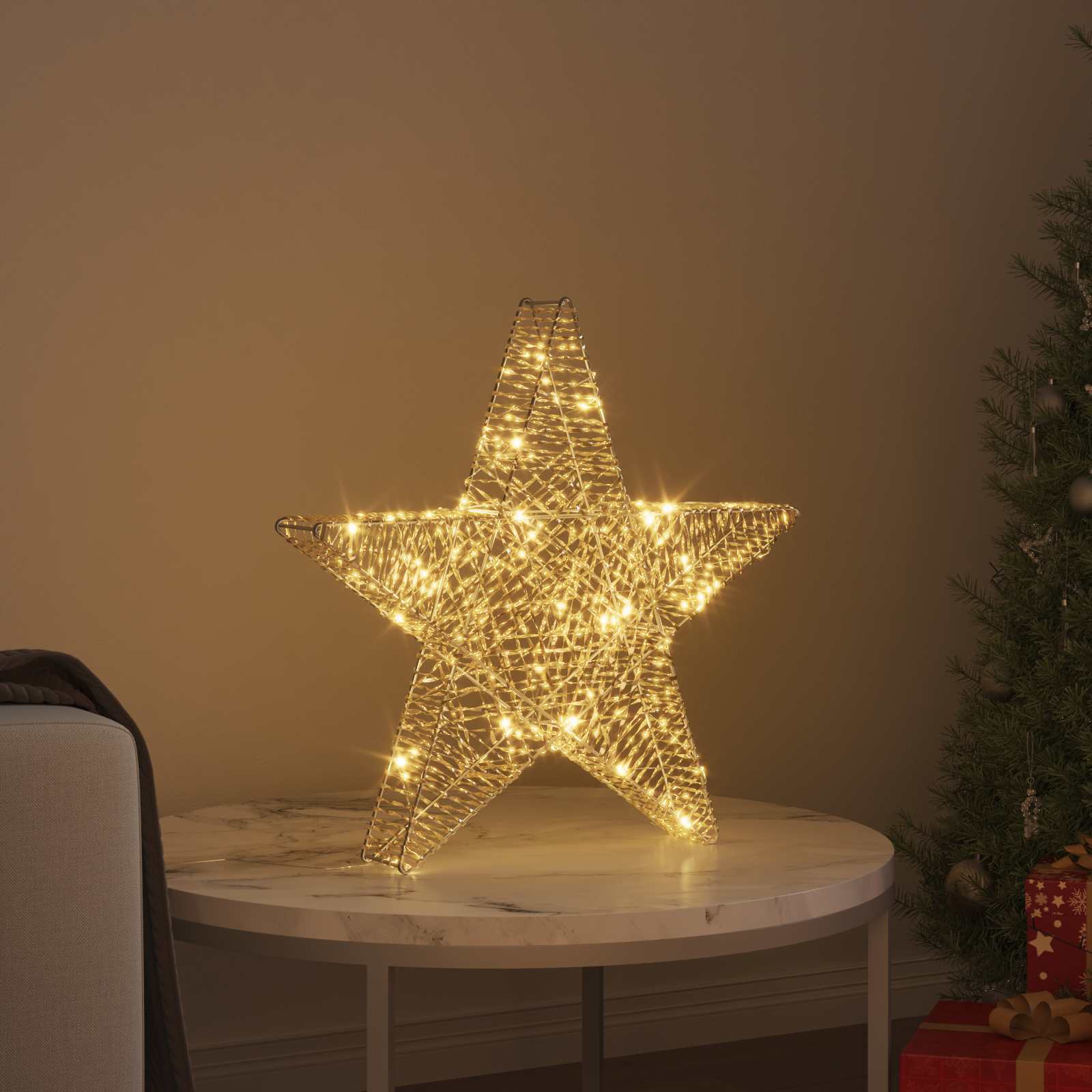 Stella 3D 50 LED Bianco caldo 55 x 52.5 x 9 cm PET