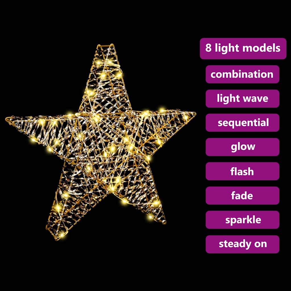 Stella 3D 50 LED Bianco caldo 55 x 52.5 x 9 cm PET