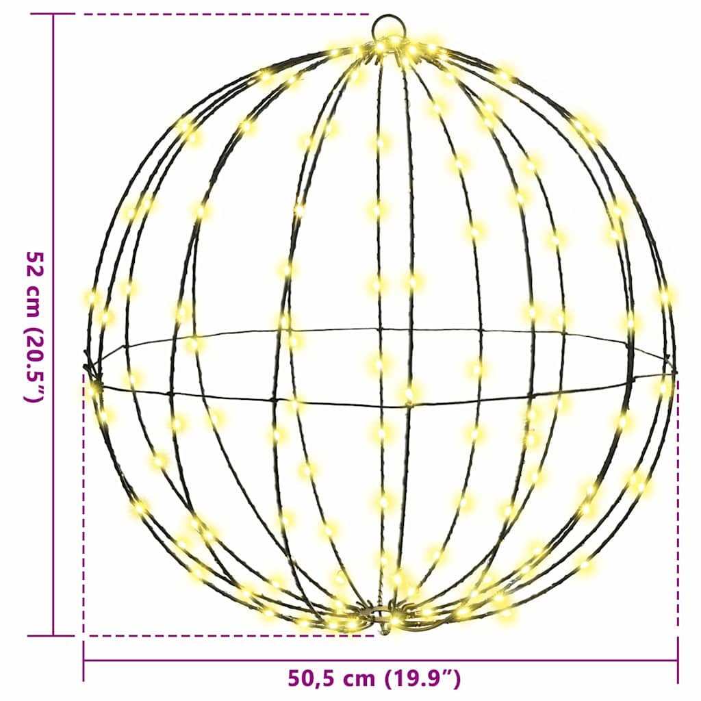 Palla Bianco caldo 50 x 50 x 52 cm Metallo 160 LED