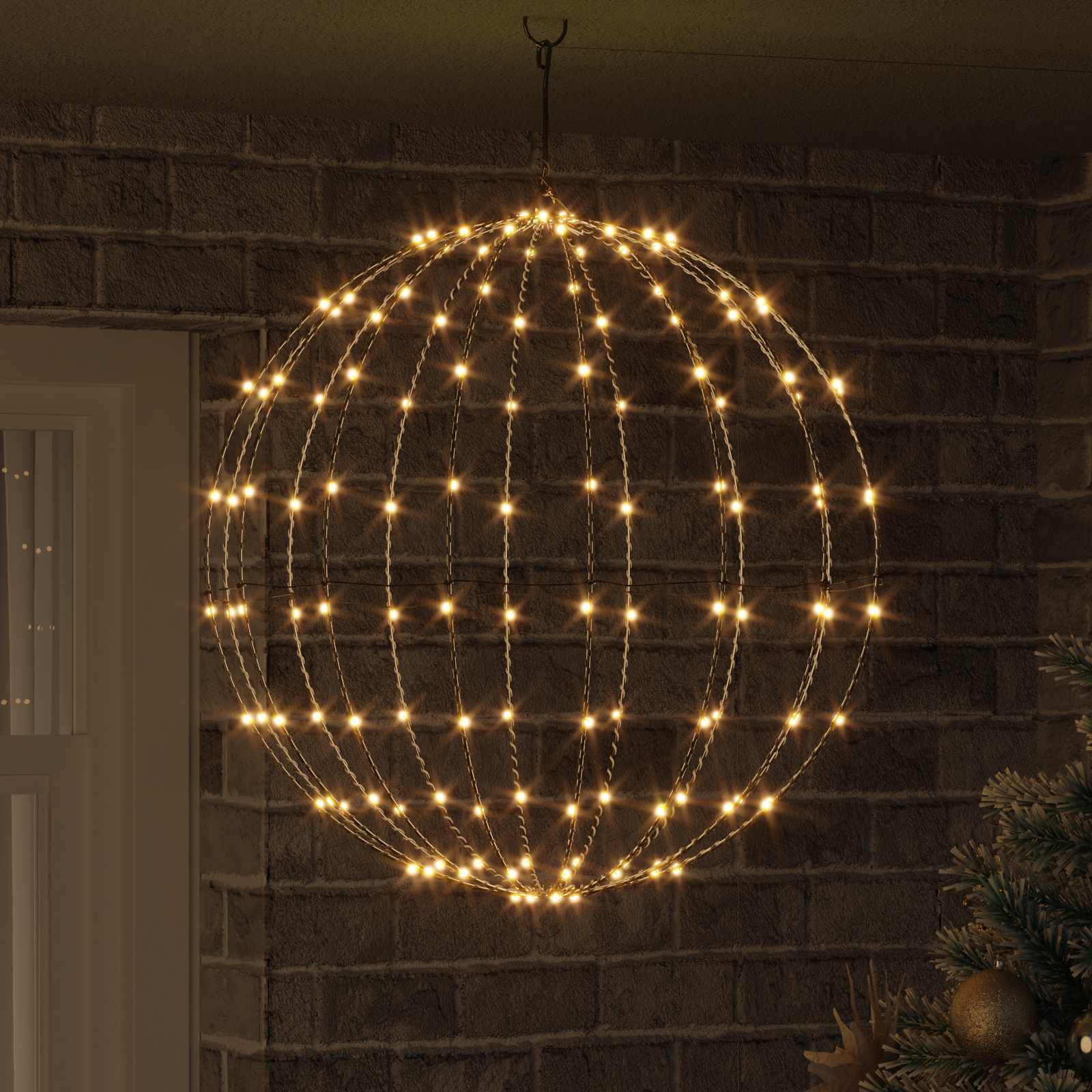 Palla Bianco caldo 60 x 60 x 62 cm Metallo 192 LED
