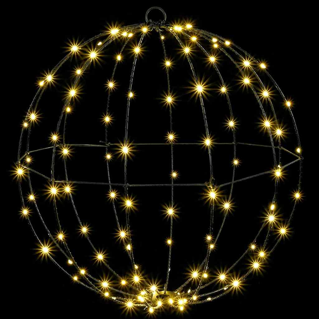 Palla 2 pz Bianco caldo 40 x 40 x 42 cm Metallo 192 LED