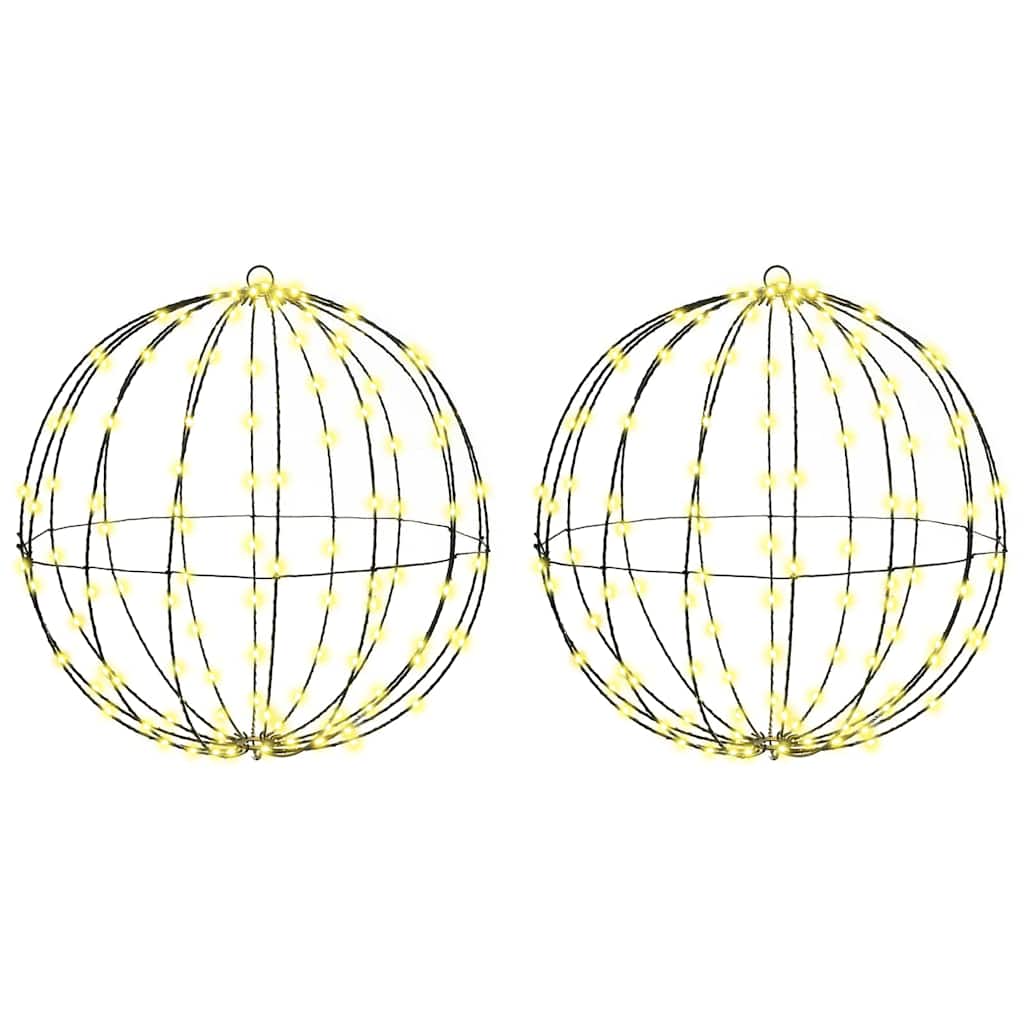 Palla 2 pz Bianco caldo 50 x 50 x 52 cm Metallo 320 LED