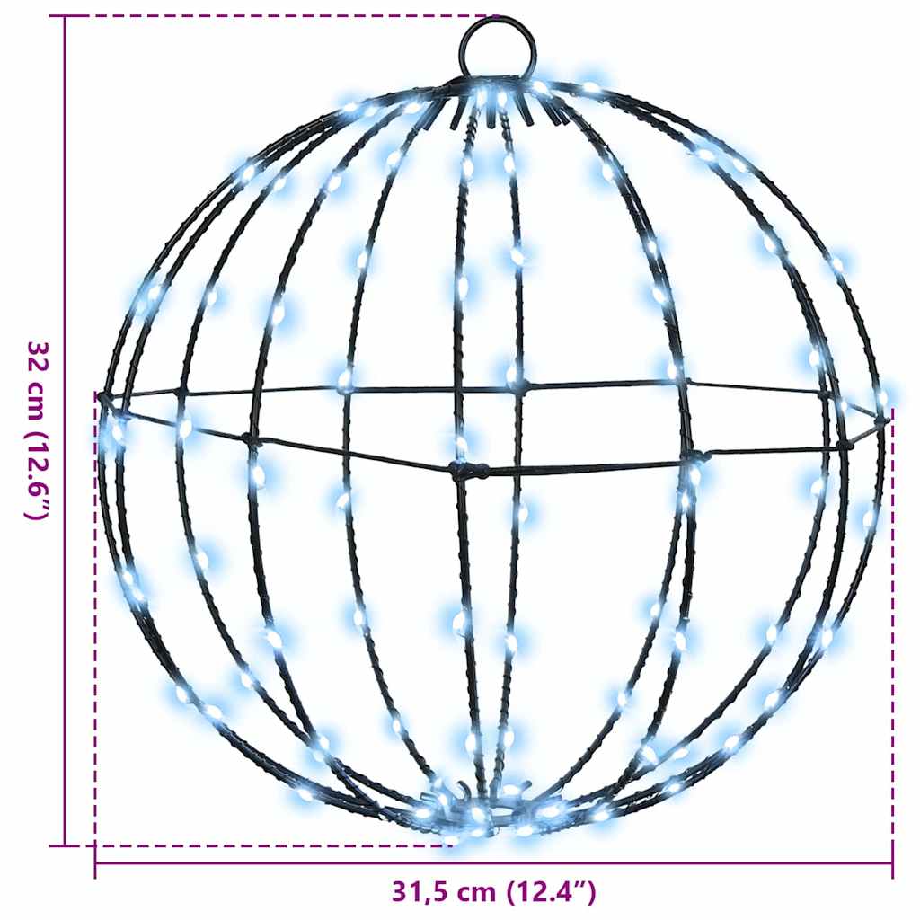 Palla Bianco freddo 30 x 30 x 32 cm Metallo 96 LED