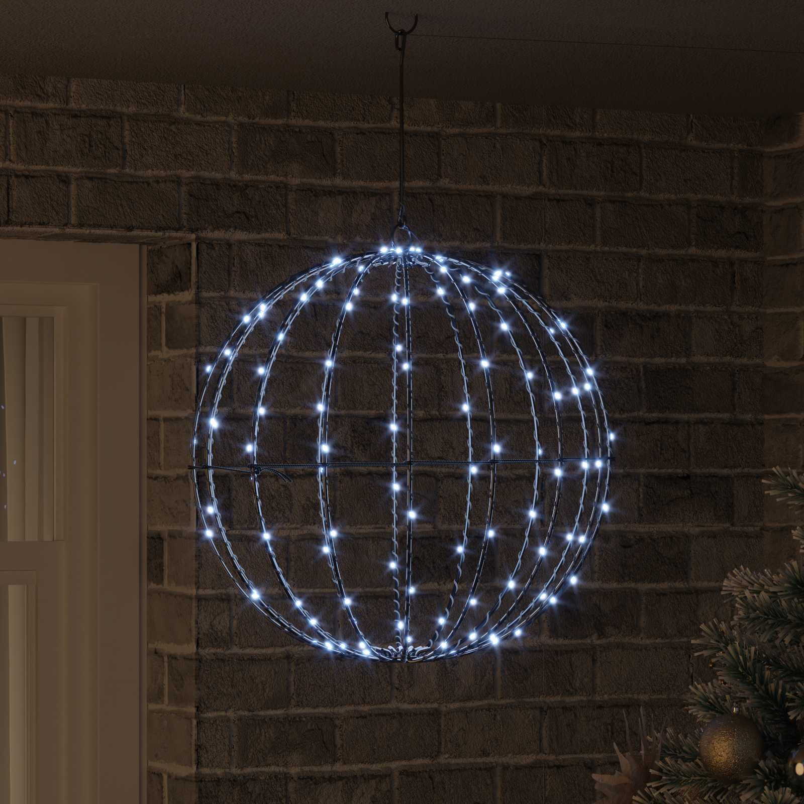 Palla Bianco freddo 50 x 50 x 52 cm Metallo 160 LED