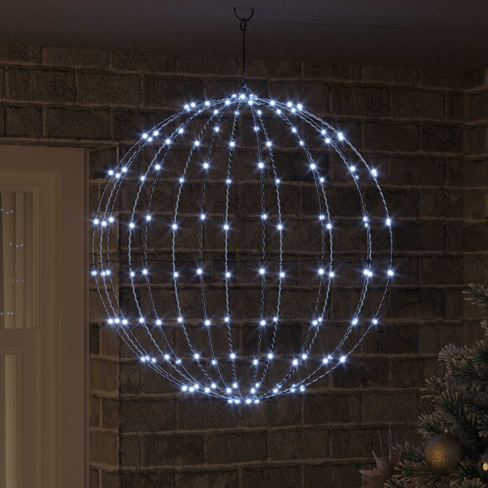 Palla Bianco freddo 60 x 60 x 62 cm Metallo 192 LED