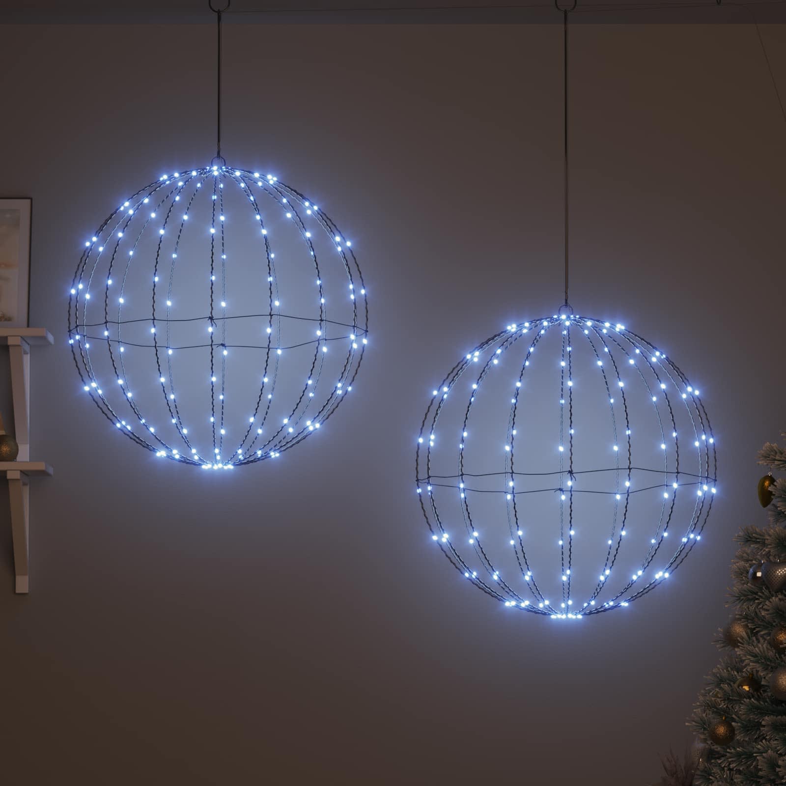 Luce a punta di Natale 2 pz 384 LED Bianco freddo