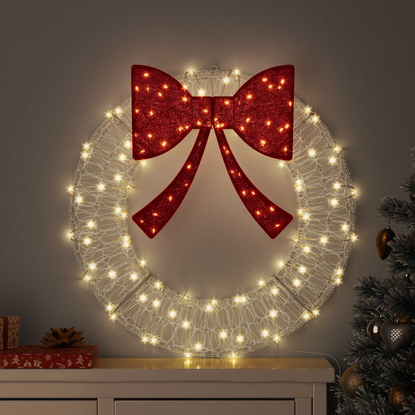 Corona 60 LED Bianco caldo 76 x 76 x 8,5 cm Acrilico