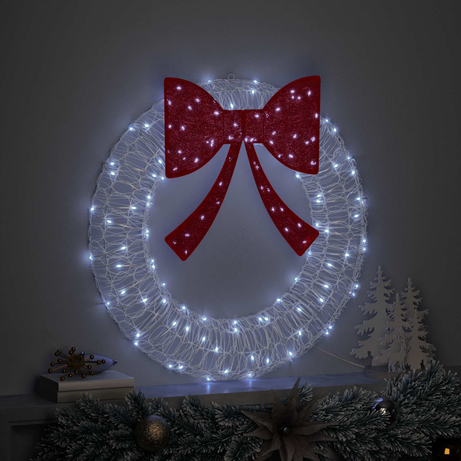 Corona 60 LED Bianco freddo 76 x 76 x 8,5 cm Acrilico