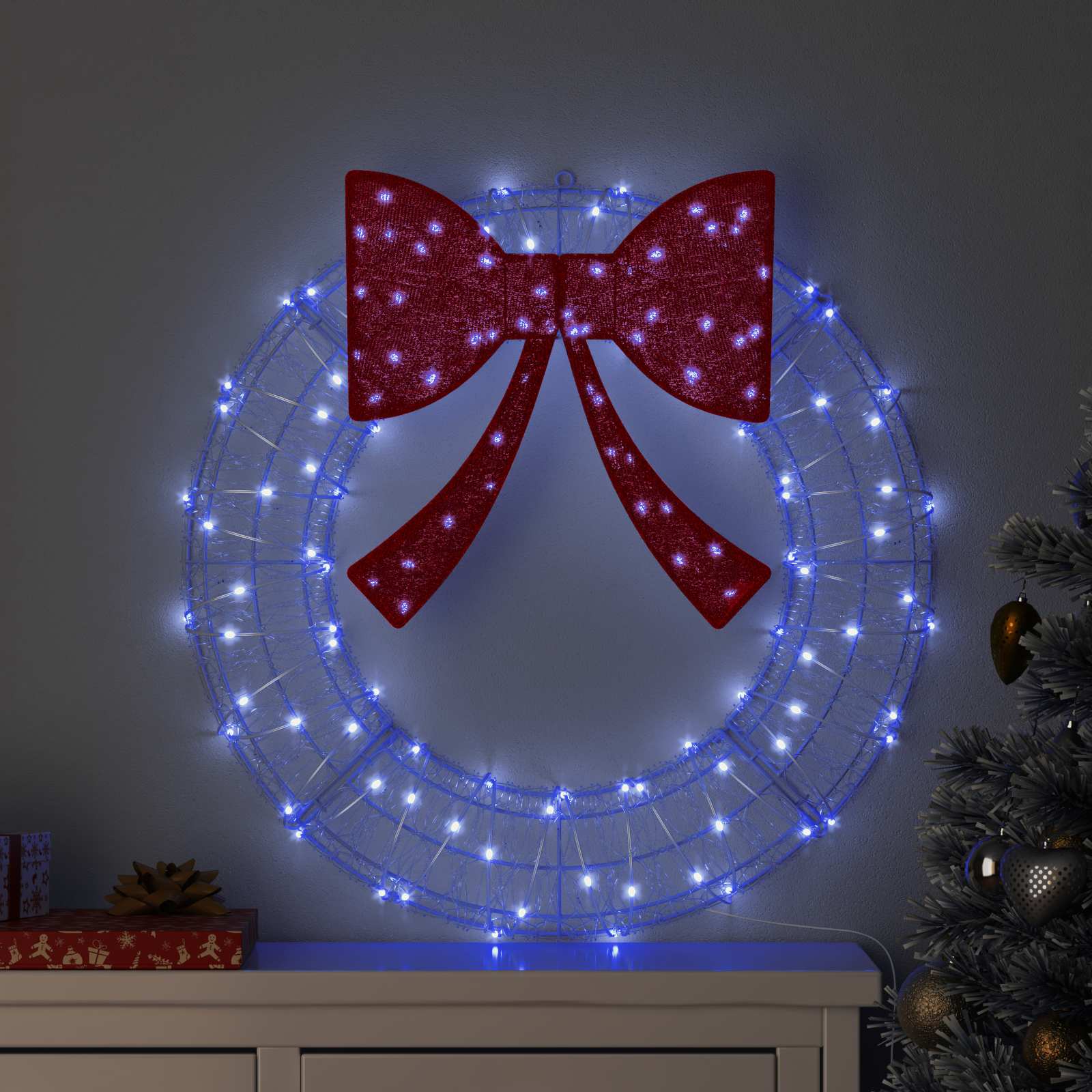 Corona 60 LED Blu 76 x 76 x 8,5 cm Acrilico