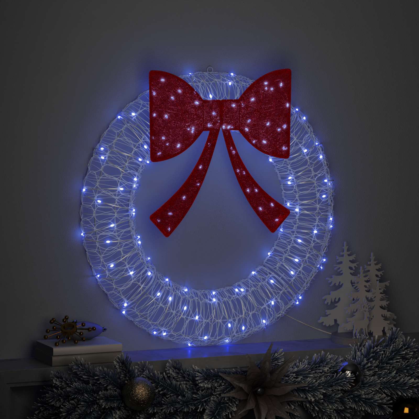 Corona 60 LED Blu 76 x 76 x 8,5 cm Acrilico