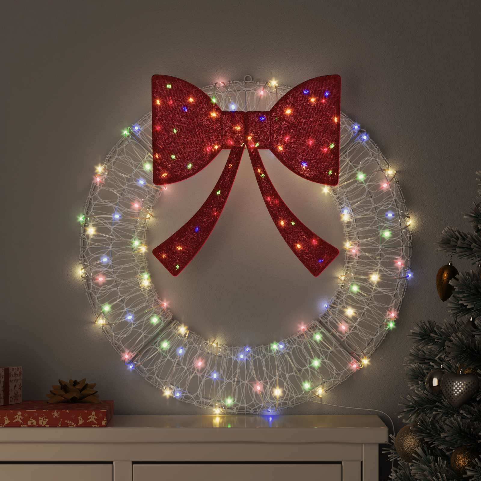 Corona 60 LED Multicolore 76 x 76 x 8,5 cm Acrilico