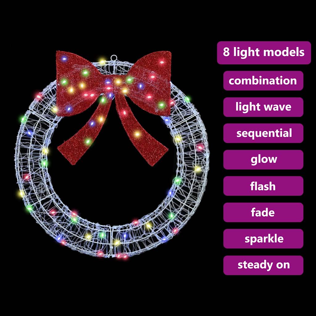 Corona 60 LED Multicolore 76 x 76 x 8,5 cm Acrilico