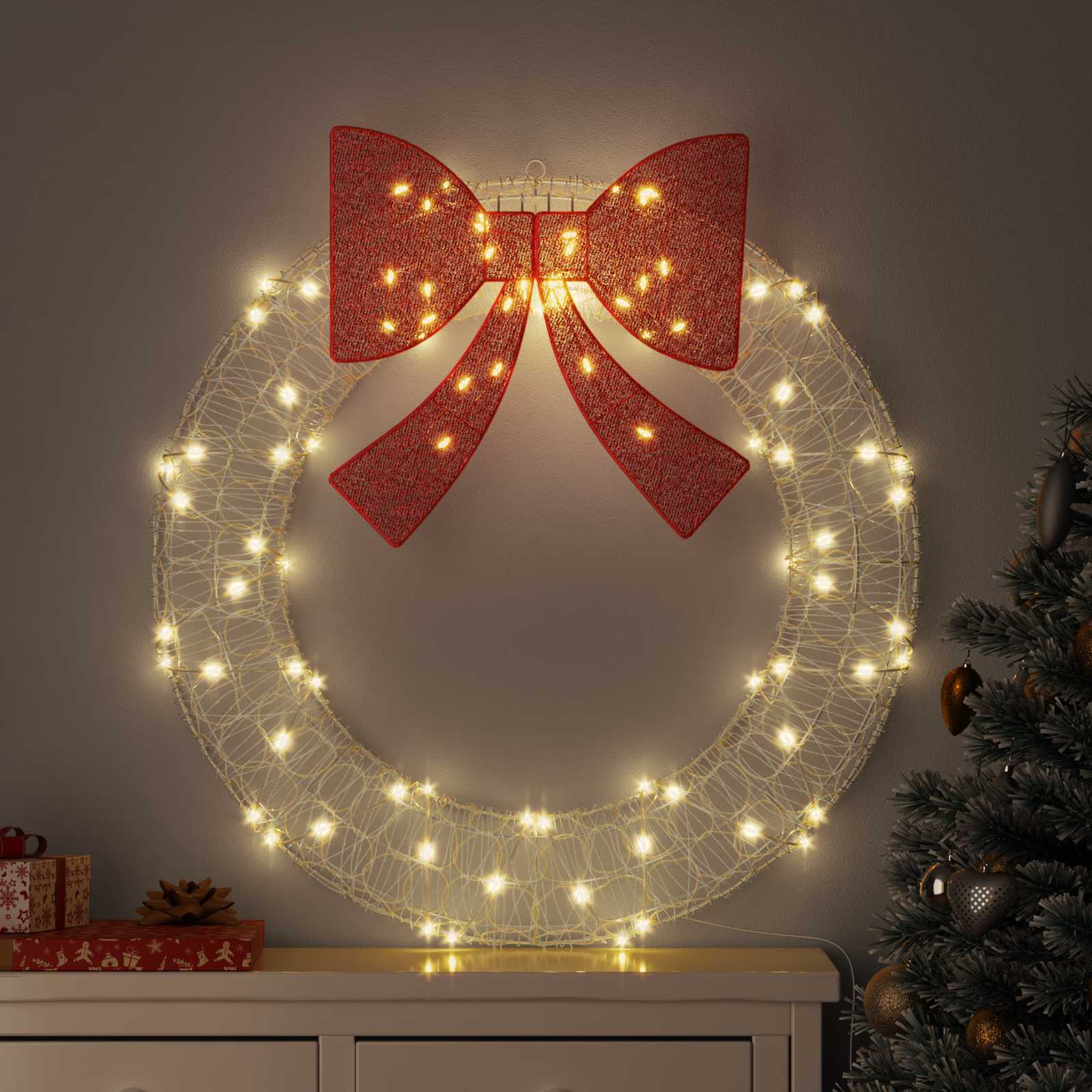 Corona 80 LED Bianco caldo 92 x 92 x 9,5 cm Acrilico