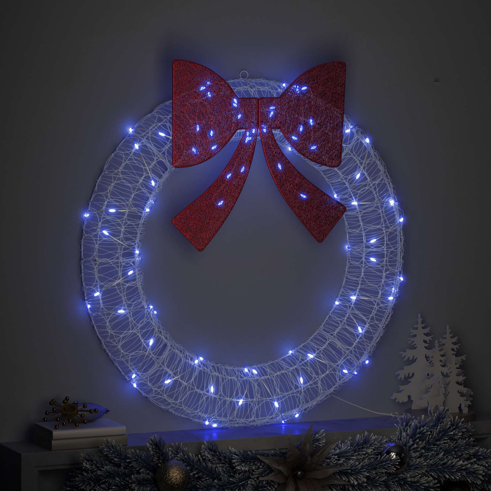 Corona 80 LED Blu 92 x 92 x 9,5 cm Acrilico
