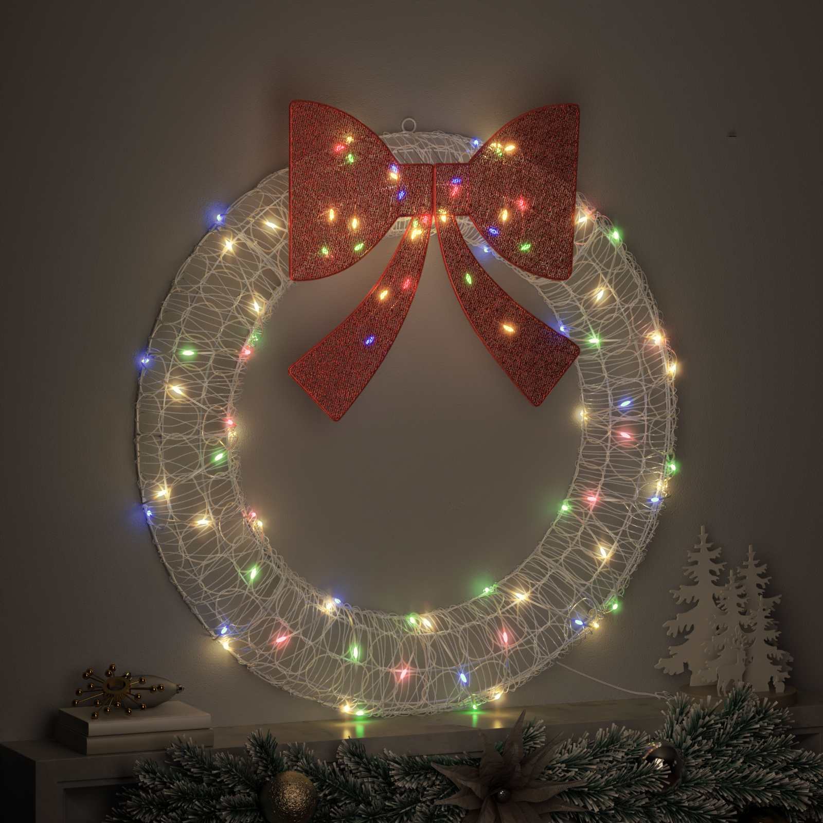 Corona 80 LED Multicolore 92 x 92 x 9,5 cm Acrilico