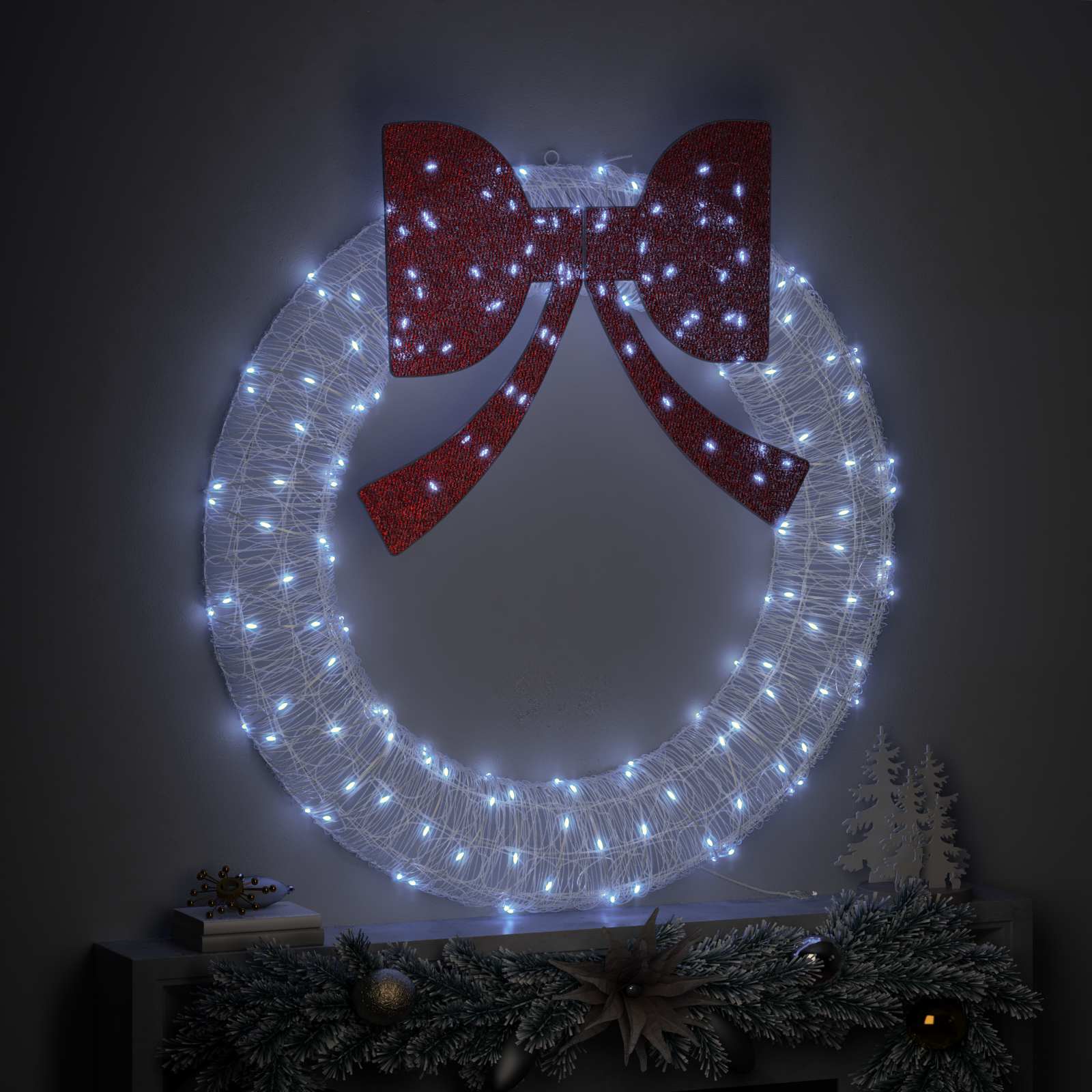 Corona 150 LED Bianco freddo 120 cm Acrilico