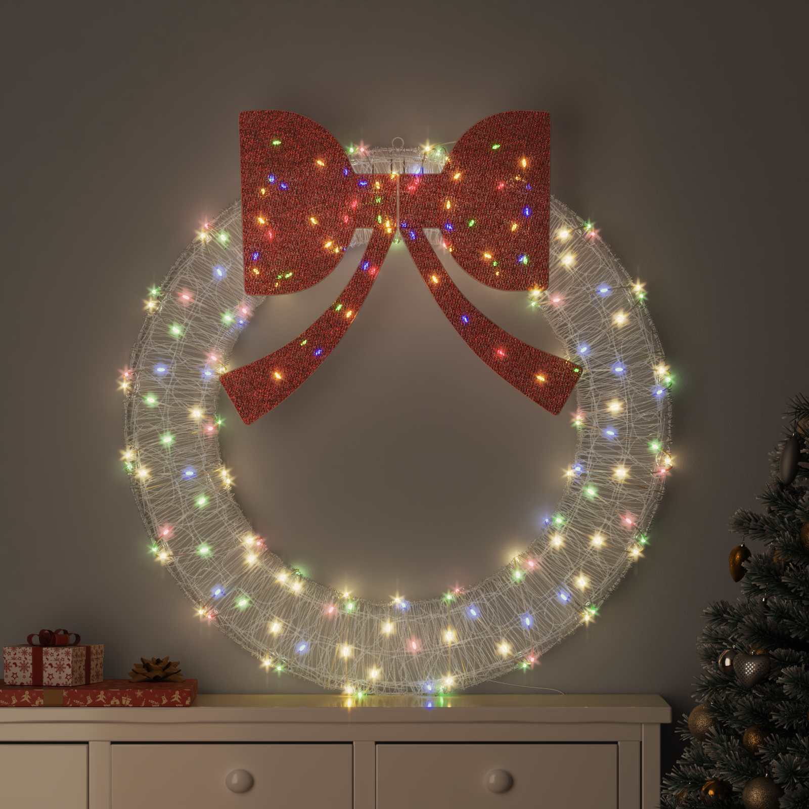 Corona 150 LED Multicolore 120 cm Acrilico