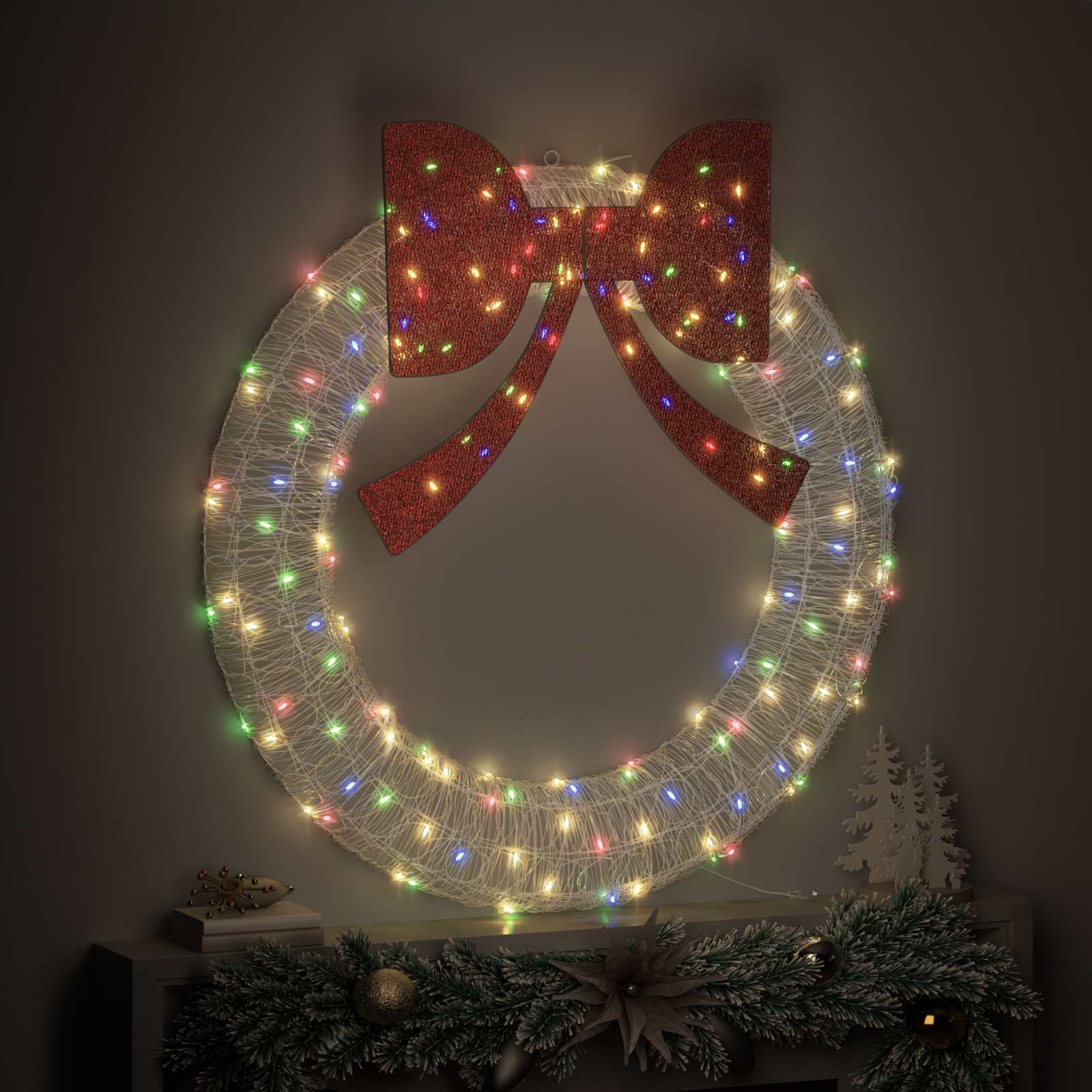 Corona 150 LED Multicolore 120 cm Acrilico