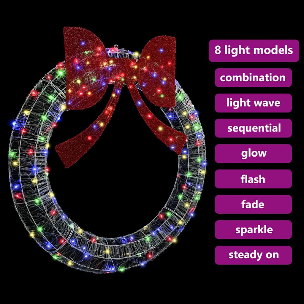Corona 150 LED Multicolore 120 cm Acrilico