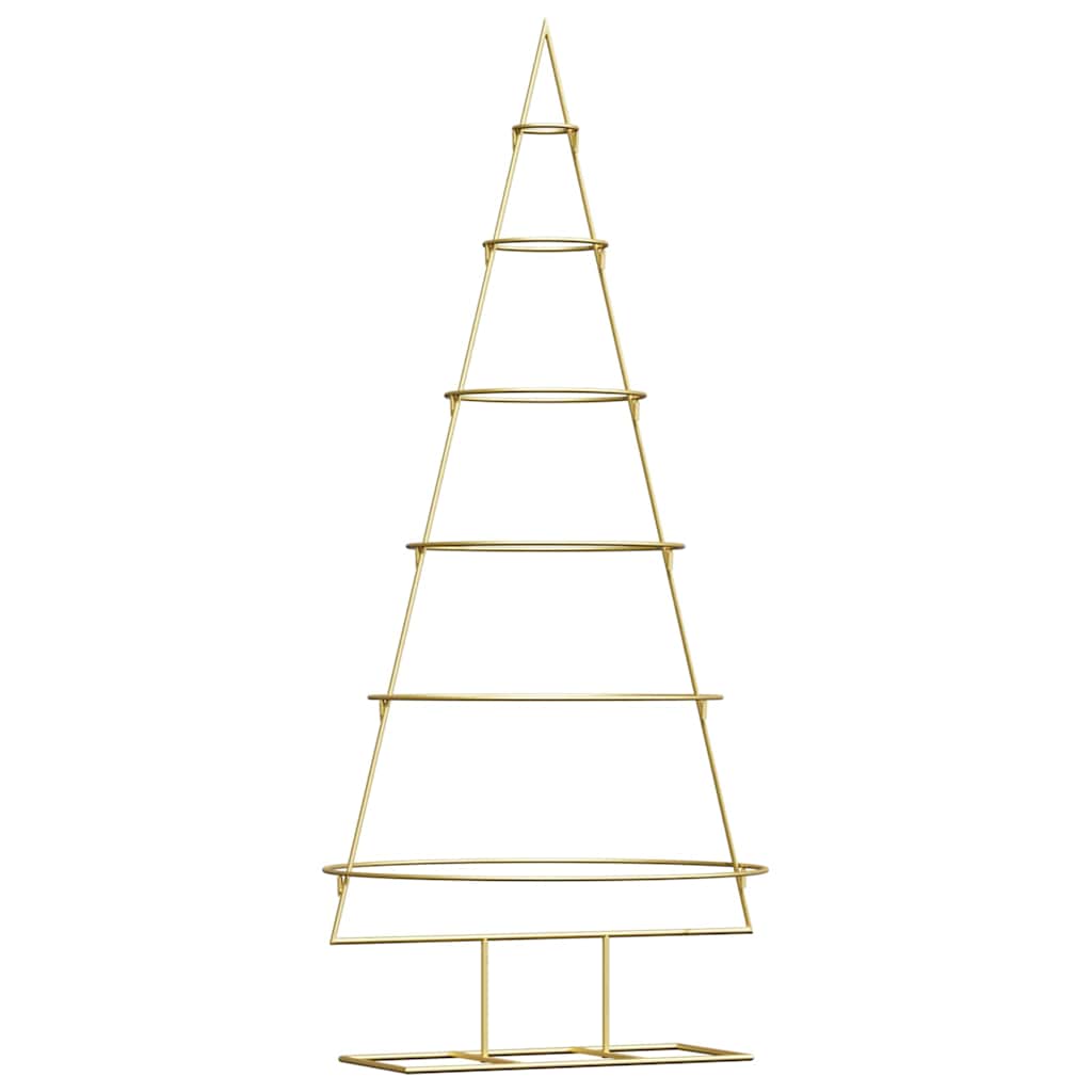Albero di Natale in metallo con supporto Oro 148 cm