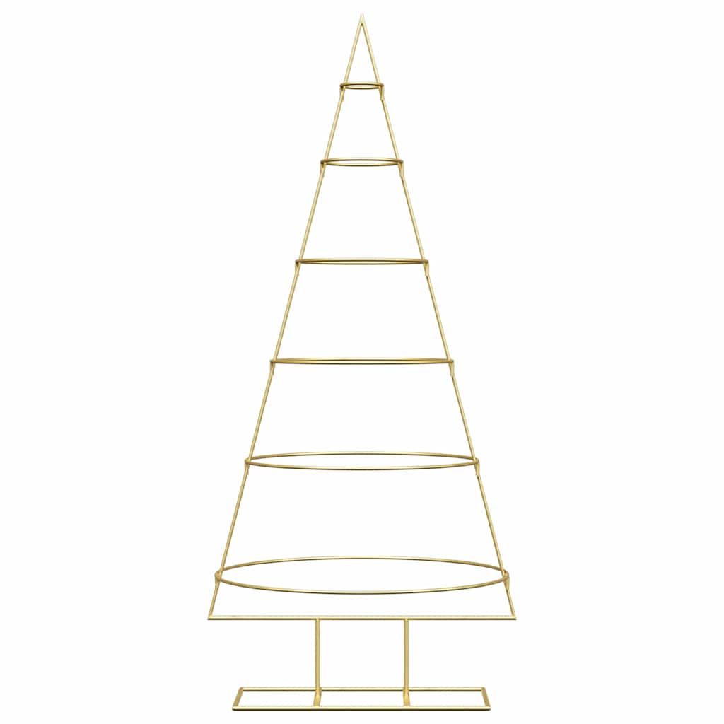 Albero di Natale in metallo con supporto Oro 148 cm