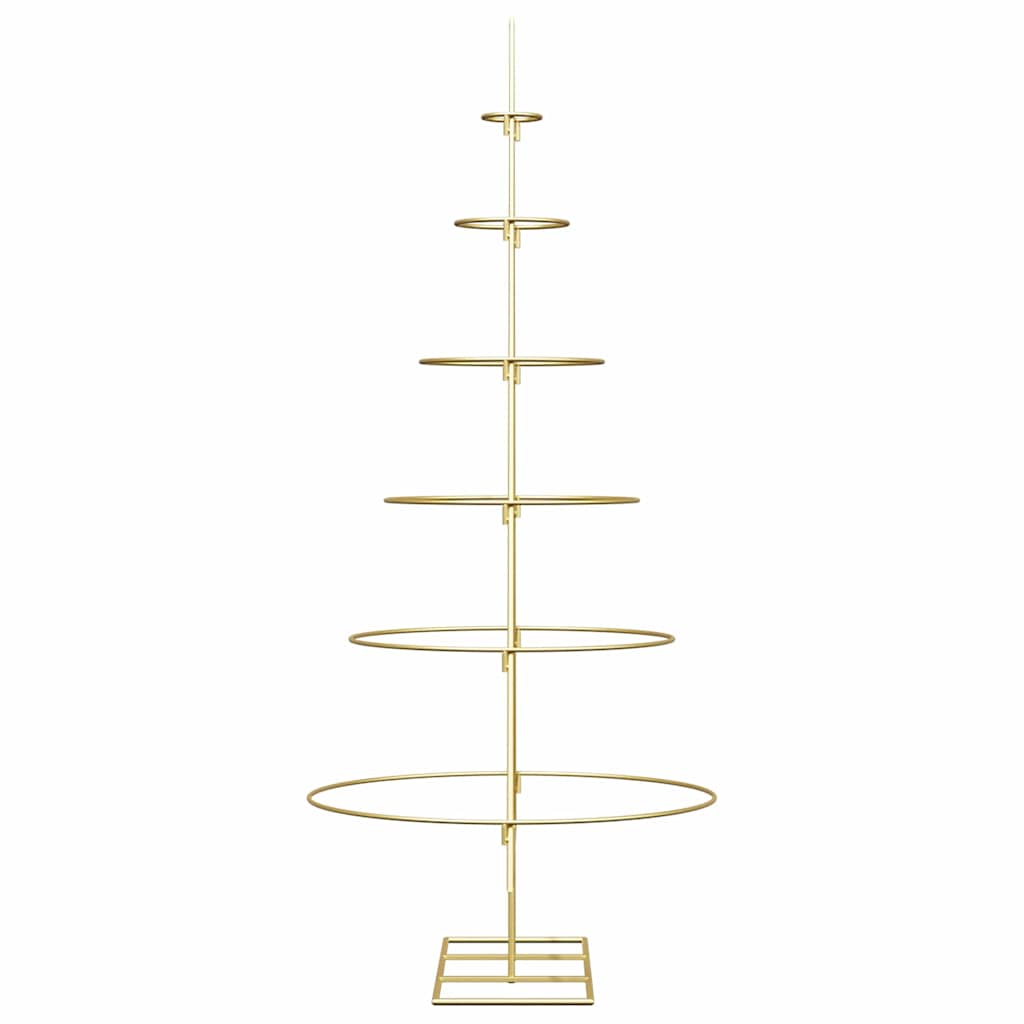 Albero di Natale in metallo con supporto Oro 148 cm