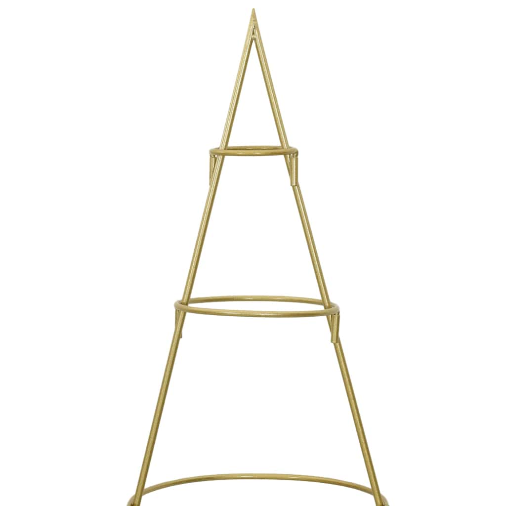 Albero di Natale in metallo con supporto Oro 148 cm