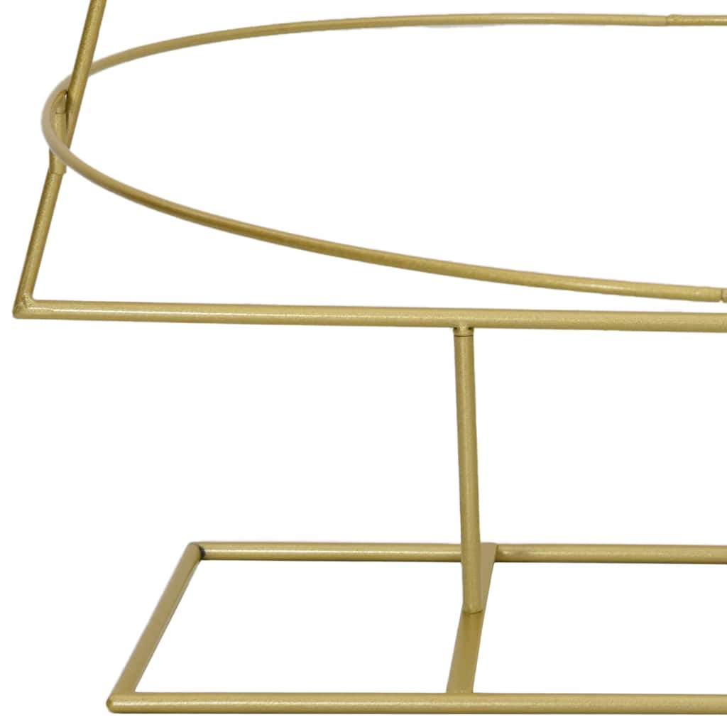 Albero di Natale in metallo con supporto Oro 148 cm