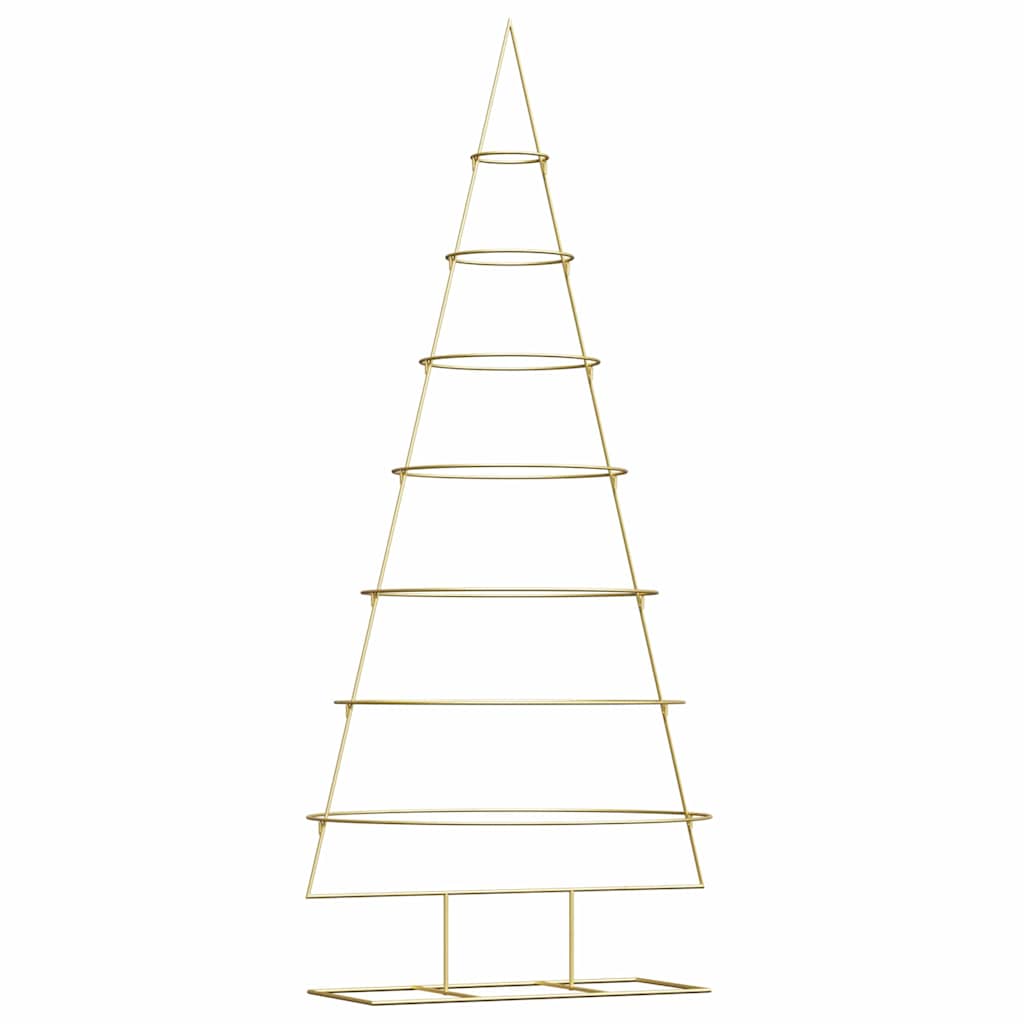 Albero di Natale in metallo con supporto Oro 209 cm