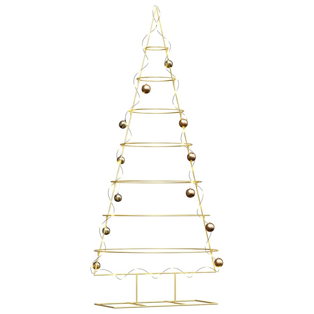 Albero di Natale in metallo con supporto Oro 209 cm