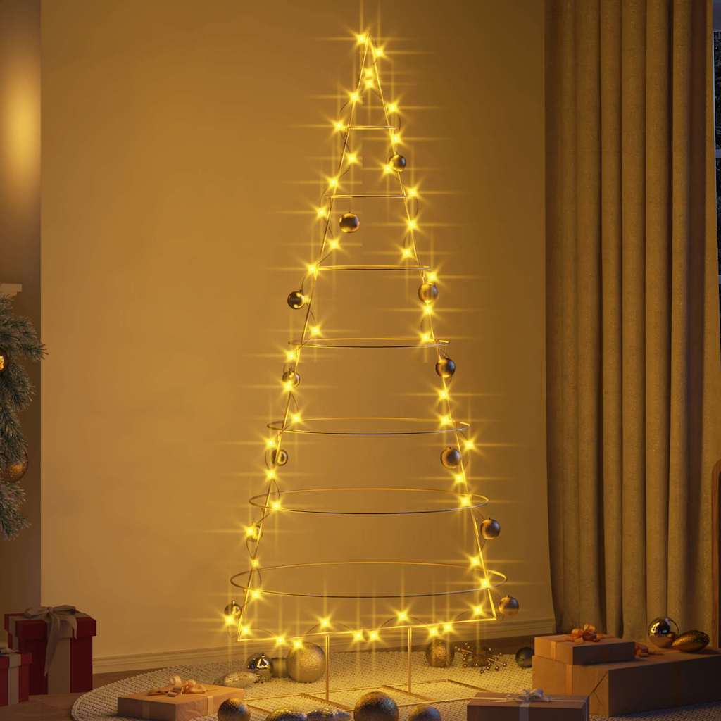 Albero di Natale in metallo con supporto Oro 209 cm