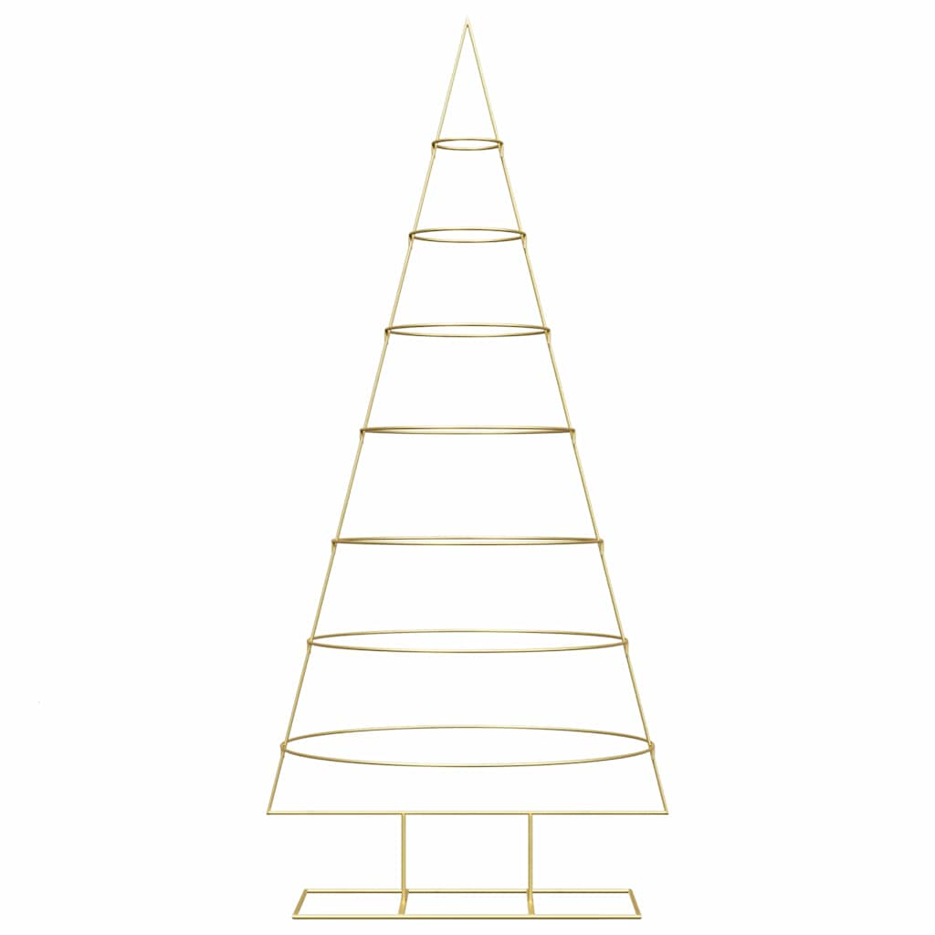 Albero di Natale in metallo con supporto Oro 209 cm