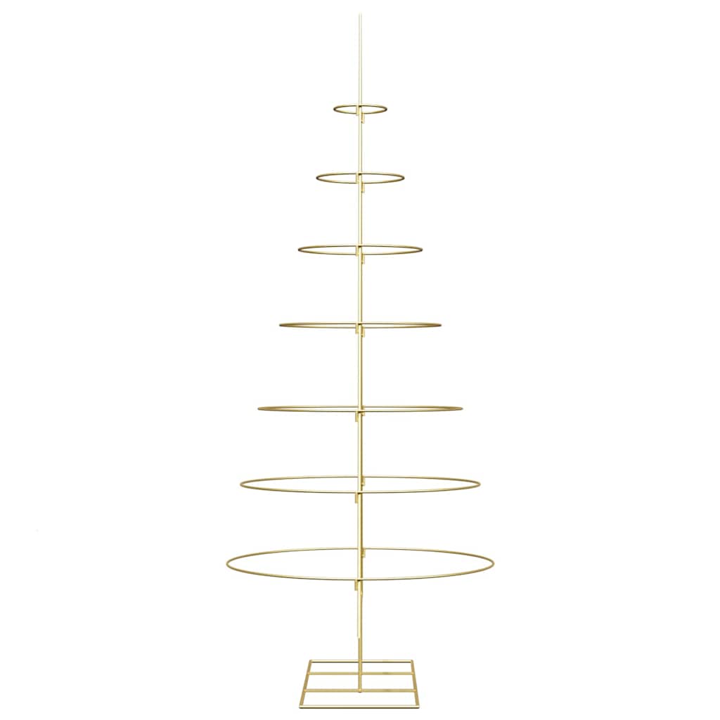 Albero di Natale in metallo con supporto Oro 209 cm